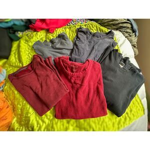 Bundle of 5 Mens Long Sleeve Casual Tops Size L GUC
